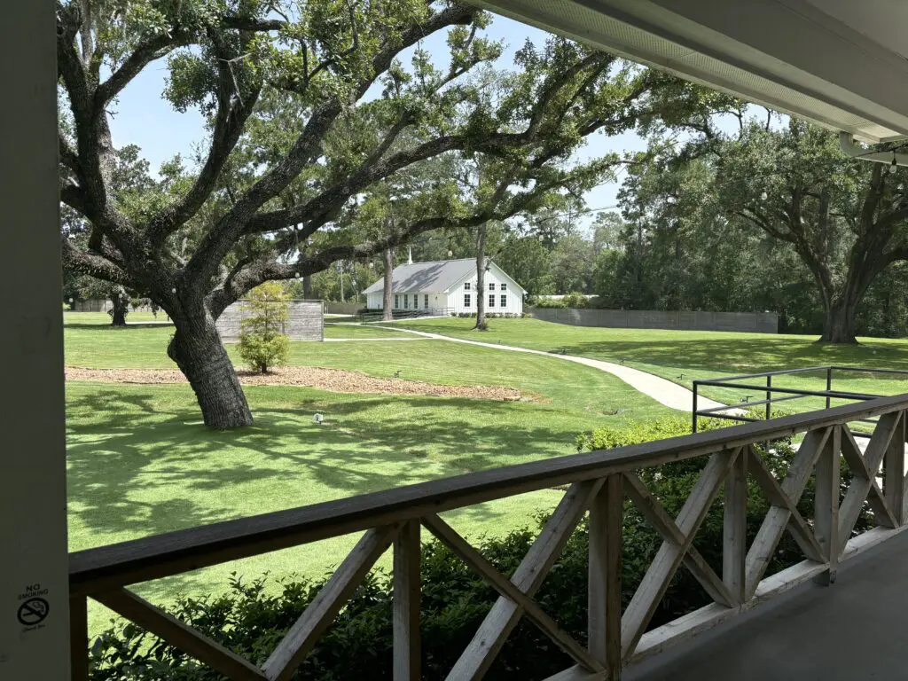 Addison Woods' Laura May chapel is a short walk from the reception hall, with Stella's Lawn between them. (Photo by Laura Landsbaum)