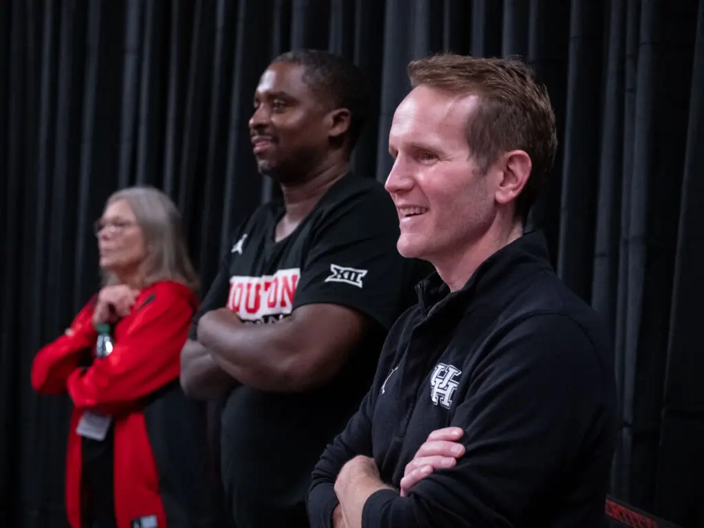 University of Houston basketball assistant coaches Quannas White and K.C. Beard are huge parts of what is arguably the best coaching staff in America. (Photo by F. Carter Smith)