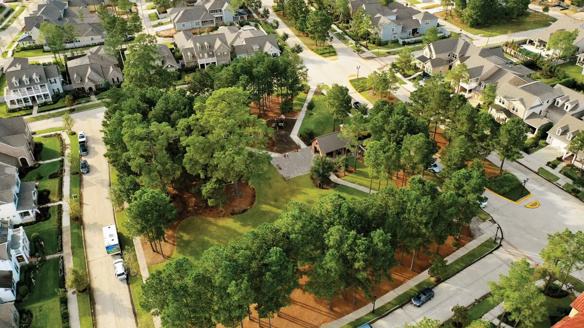The Woodlands leans on the forward thinking of yesteryear with its tree centric approach.