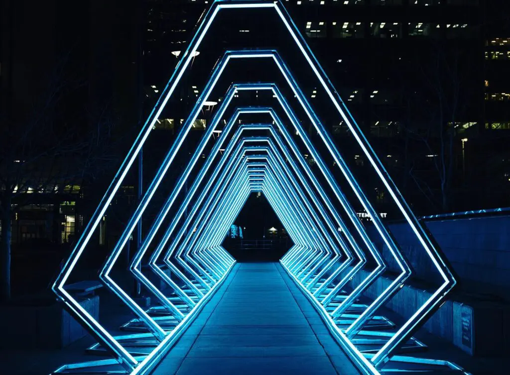 Big Art's "TUNNEL" of light and sound at Discovery Green Houston. (Photo courtesy of Discovery Green)