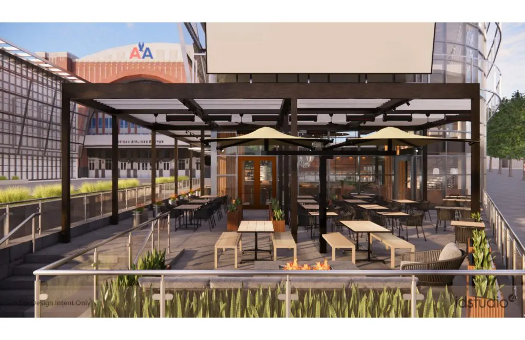 Urban Italia is going into the former WFAA studio space in Victory Park. (Rendering courtesy of ID 4 Studio)