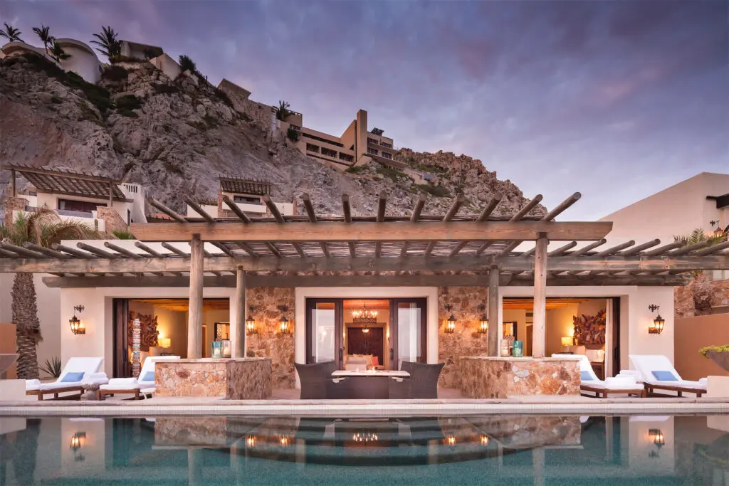 A two-bedroom beachfront suite at the Waldorf Astoria Los Cabos Pedregal.