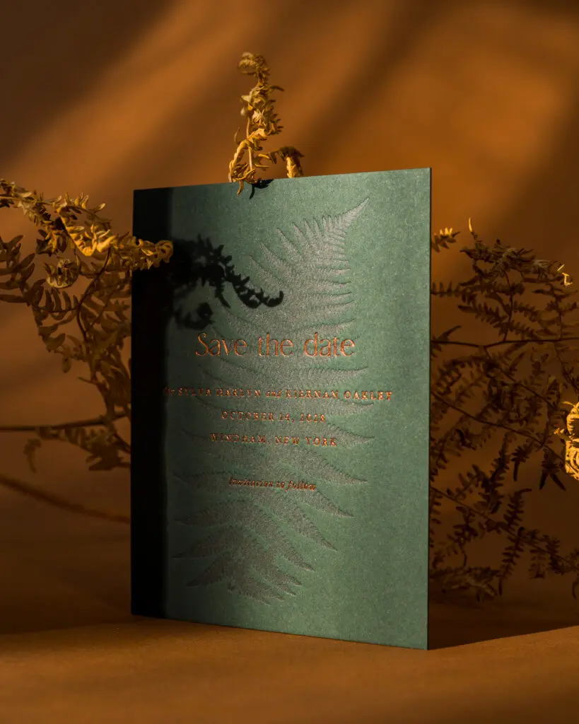 Elegance meets sophistication in these custom invitations from Bering's.