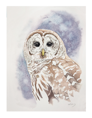 This watercolor work by Allan Ginsburg will be raffled by Ardest Gallery to raise funds for the Friends of Texas Wildlife. (Courtesy Ardest Gallery)