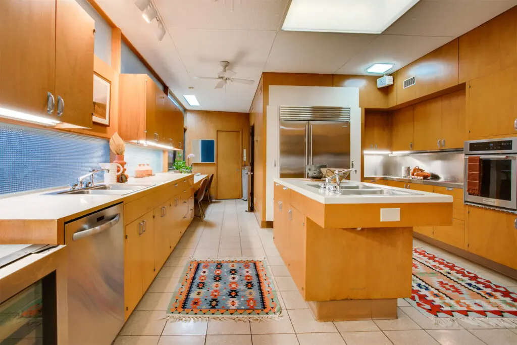 The kitchen is filled with Subzero Wolf appliances. 