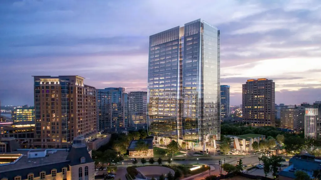 New Uptown Dallas office building, 23Springs is opening in 2025 with two new restaurants. (Courtesy)