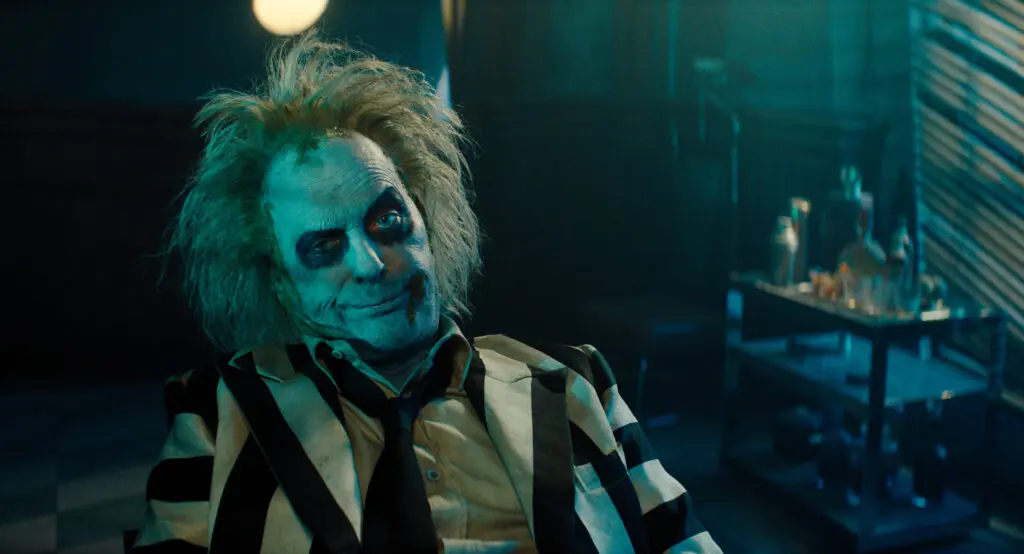 Michael Keaton as Beetlejuice in Warner Bros. Pictures’ comedy "Beetlejuice Beetlejuice."