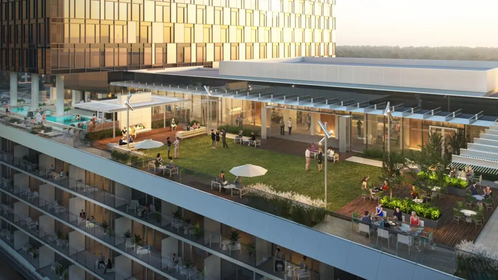 HALL Park Hotel will feature a seventh-floor rooftop pool and plenty of event space. (Courtesy)