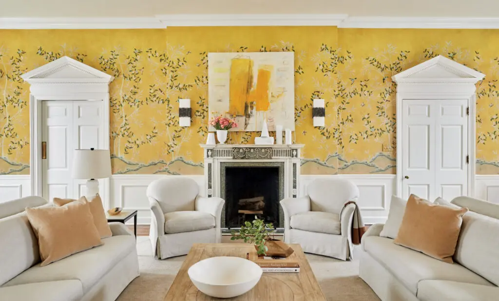 Mike Gracie, Jenn Gracie, and Zach Shea will appear Wednesday, October 23 at Laura Lee Clark. Photo from their new book The Art of Gracie: Handpainted Wallpapers, Timeless Rooms (Rizzoli). (Photo by Nicole Franzen)