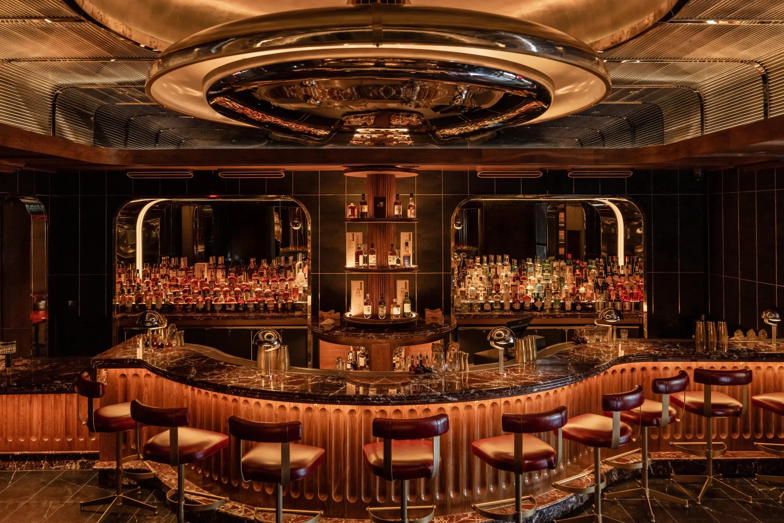 The bar at Nuri Steakhouse is a destination on its own. (Photo by Kayla Enright)
