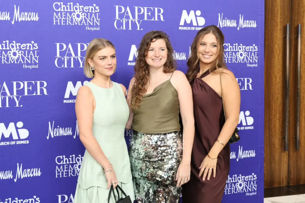 Maggie Miller, Madi Hurley, Dani Kattan at the PaperCity Philanthropy in Fashion Best Dressed luncheon benefiting March of Dimes.. (Photo by Priscilla Dickson)