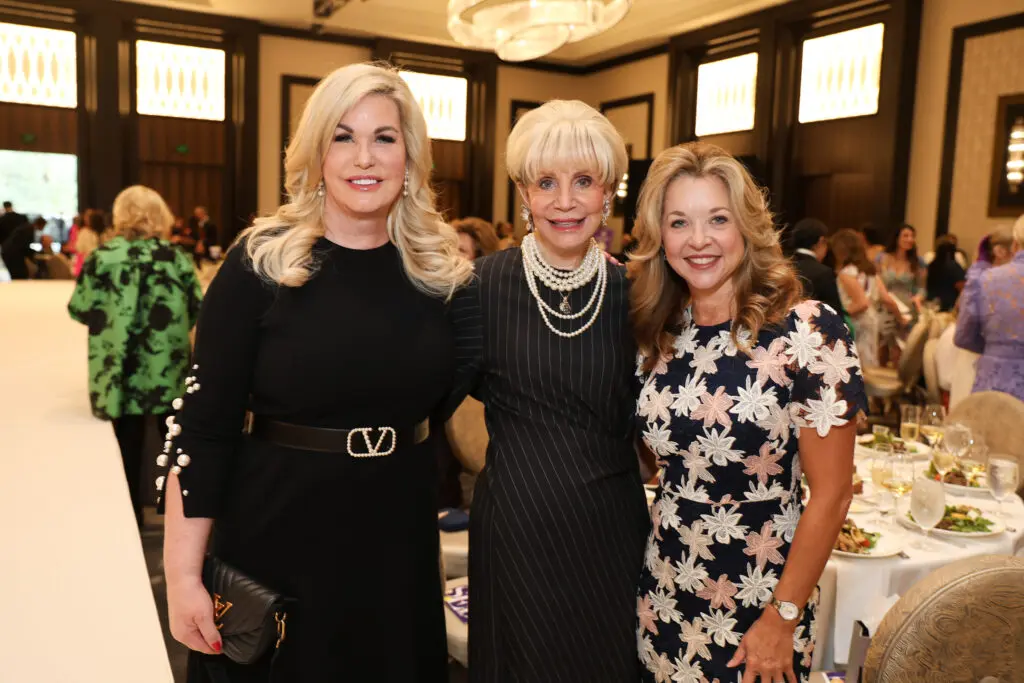Stephanie von Stein Schusterman, Leisa Holland-Nelson Bowman, Julie Baker Finck at the PaperCity Philanthropy in Fashion Best Dressed luncheon benefiting March of Dimes (Photo by Priscilla Dickson)