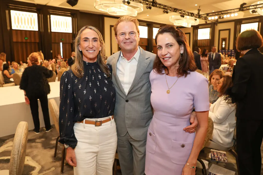 Courtney Sarofim, Adam Lippes, Aliyya Stude at the PaperCity Philanthropy in Fashion Best Dressed luncheon benefiting March of Dimes (Photo by Priscilla Dickson)
