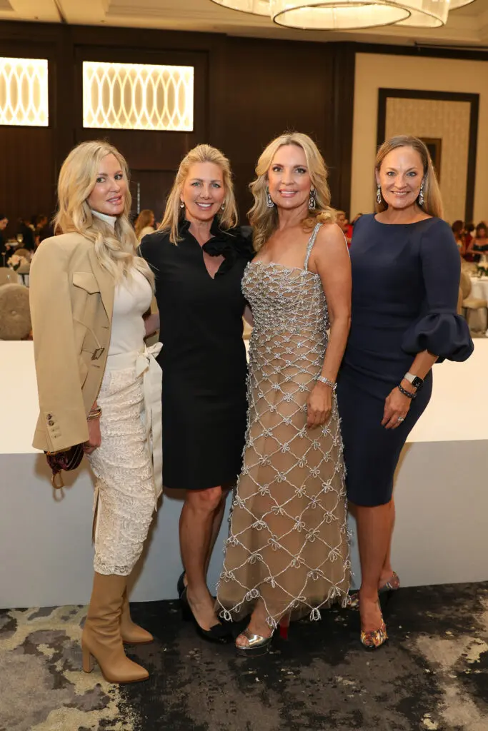 Tricia Oliver, Anne Carl, Melissa Juneau, Rachel Regan  at the PaperCity Philanthropy in Fashion Best Dressed luncheon benefiting March of Dimes.(Photo by Priscilla Dickson)