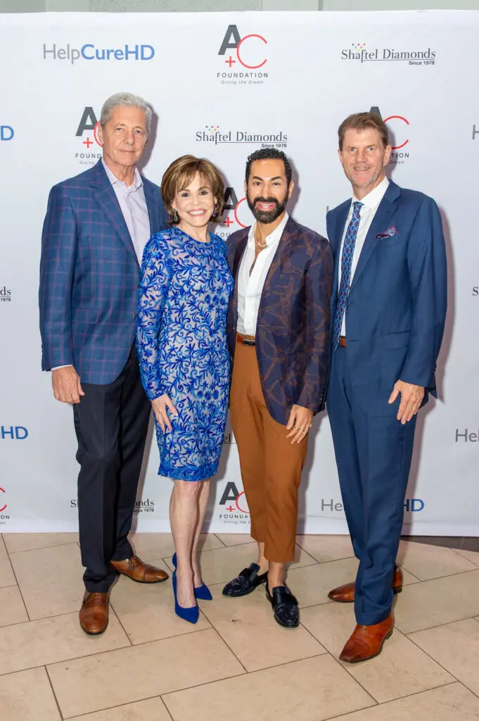 Bobby Dees & Hallie Vanderhider, Fady Armanious & Bill Baldwin at the HelpCureHD evening. (Photo by Jacob Power)