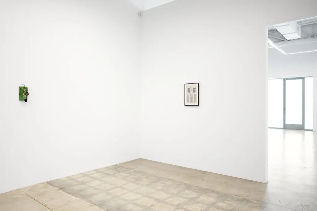 Installation view of "Building," featuring Greg Carideo, Milano Chow, and Will Rogan, at 12.26 Dallas (Photo by Diego Flores)