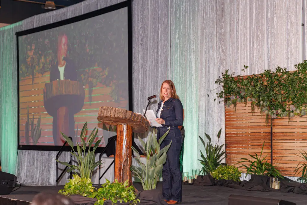 Christy Tracy, a parent, shared a powerful testimony about her daughter's life-changing experience at Inspiration Ranch.