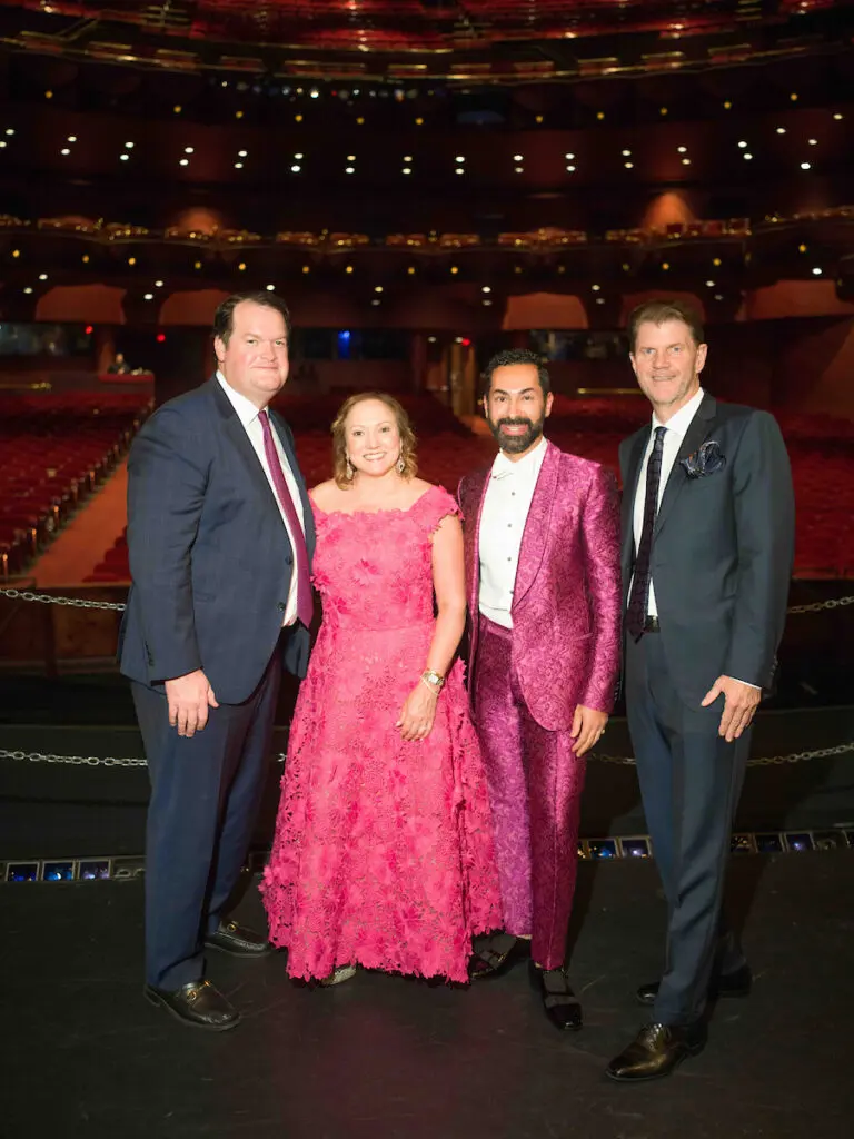 Co-Chairs Steve and Mignon Gill, Fady Armanious and Bill Baldwin at Houston Ballet's opening night dinner. (Photo by Daniel Ortiz)