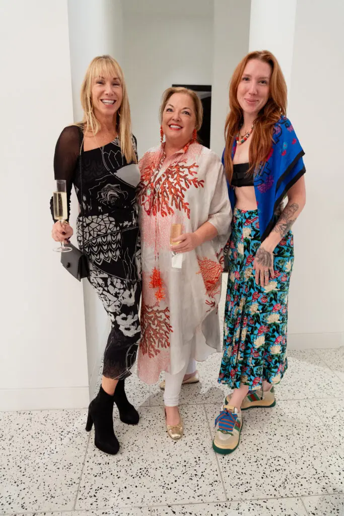 Melissa Dobrowski, Laura Stehr Peters, Megan Olivia Ebel  at the Orange Show's Dalidada dress-up party at Tootsies. (Photo by Jane Perkins)