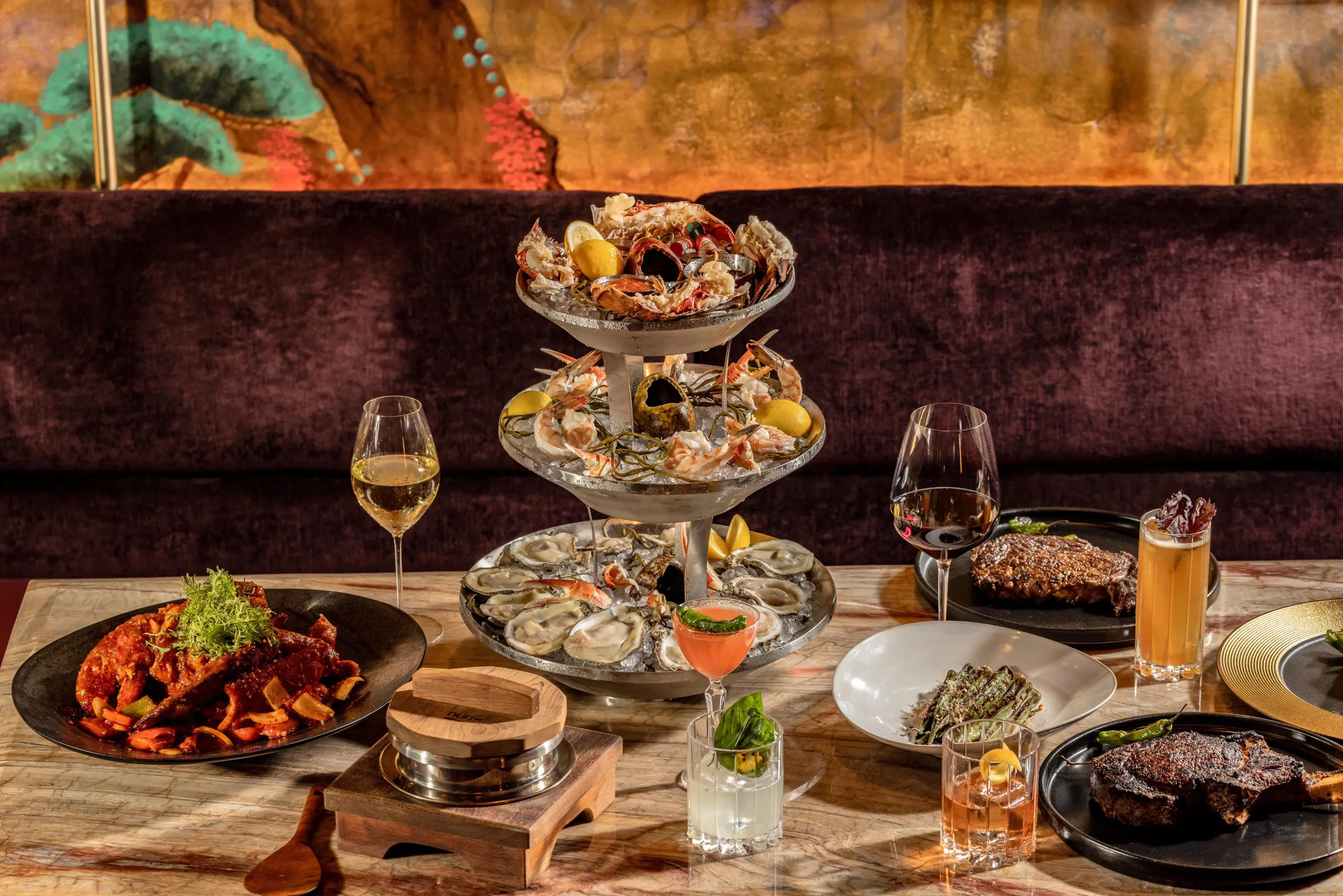 Menu items at Nuri include Korean-style lobster, Texas Akuashi steaks, and seafood towers. (Photo by Kayla Enright)