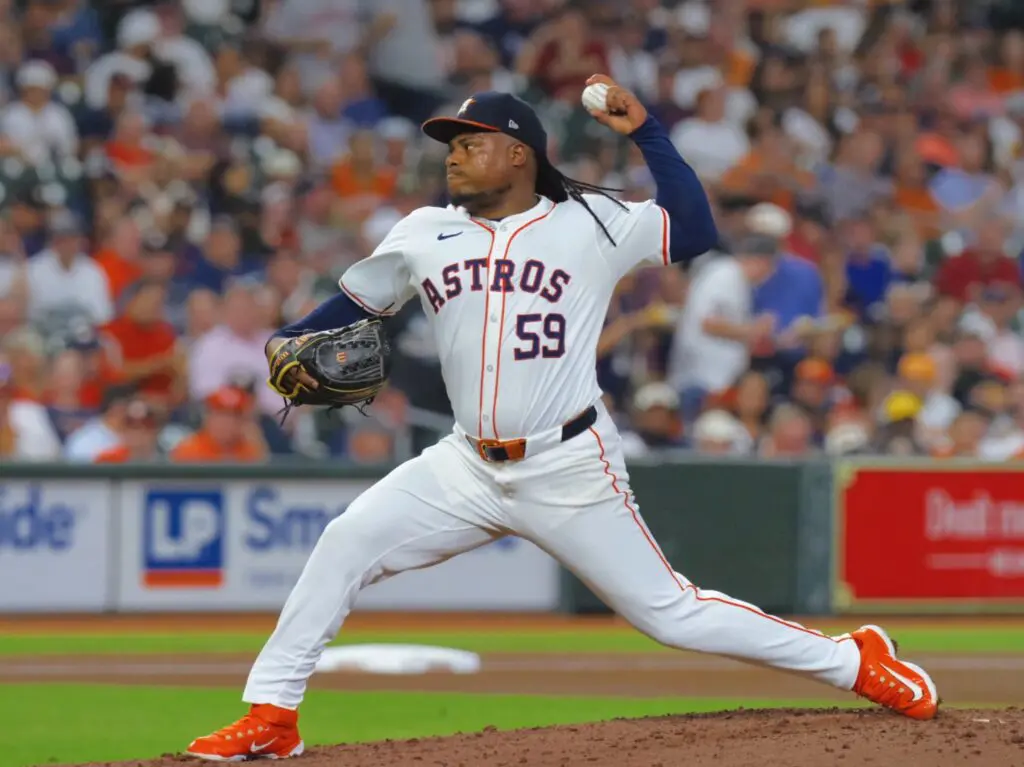 Framber Valdez also gives the Houston Astros a great chance to win. (Photo by F. Carter Smith)