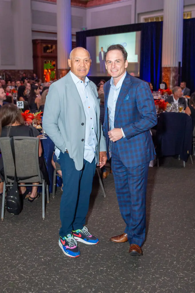 Reggie Jackson, Johnny Bravo at the HelpCureHD evening. (Photo by Jacob Power)