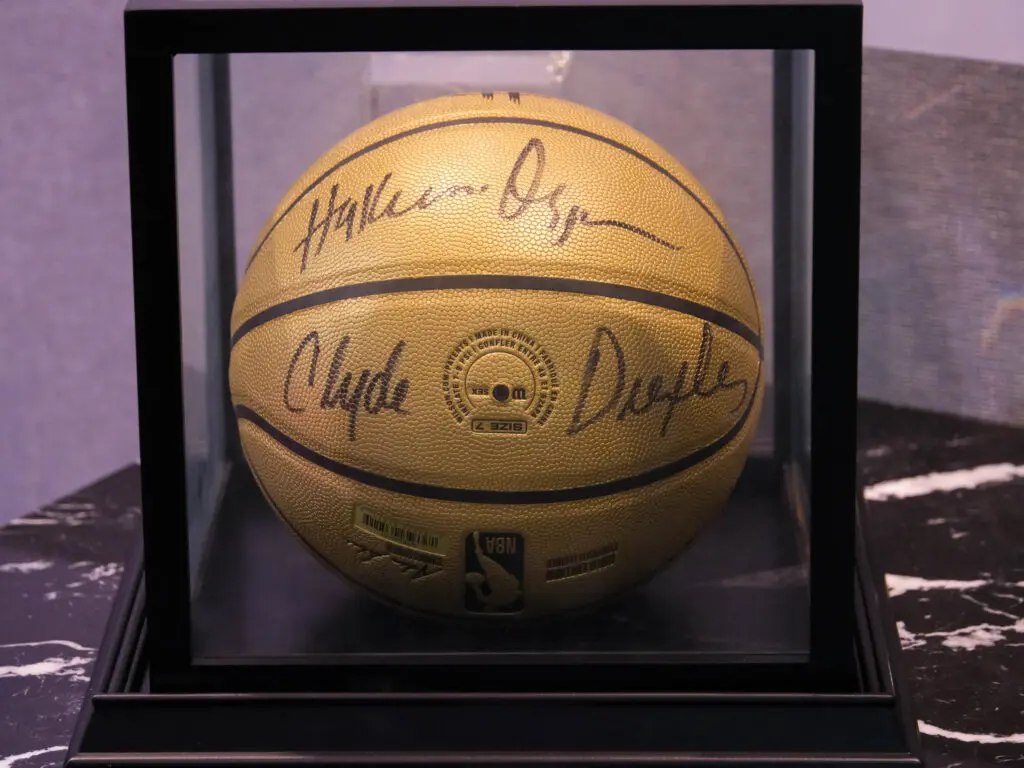 The new Memorial Hermann Houston Rockets Training Center includes a number of real nods to the franchise's storied history. (Photo by F. Carter Smith)