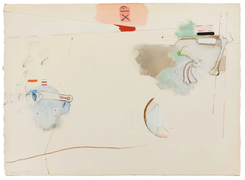 Stephen Greene's "S. 1," 1974. Graphite, charcoal, crayon and gouache on paper. (Photo by Jenny Gorman. Courtesy Moody Gallery, Houston)