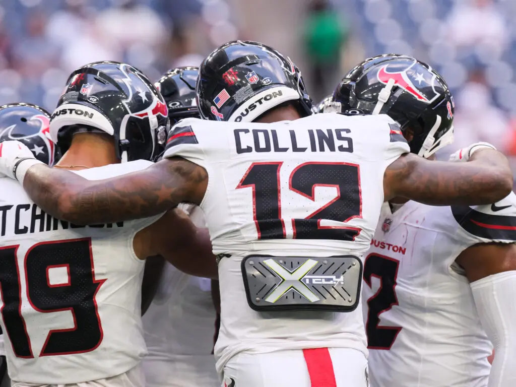 Receiver Nico Collins has become a major leader for the Houston Texans.  (Photo by F. Carter Smith)