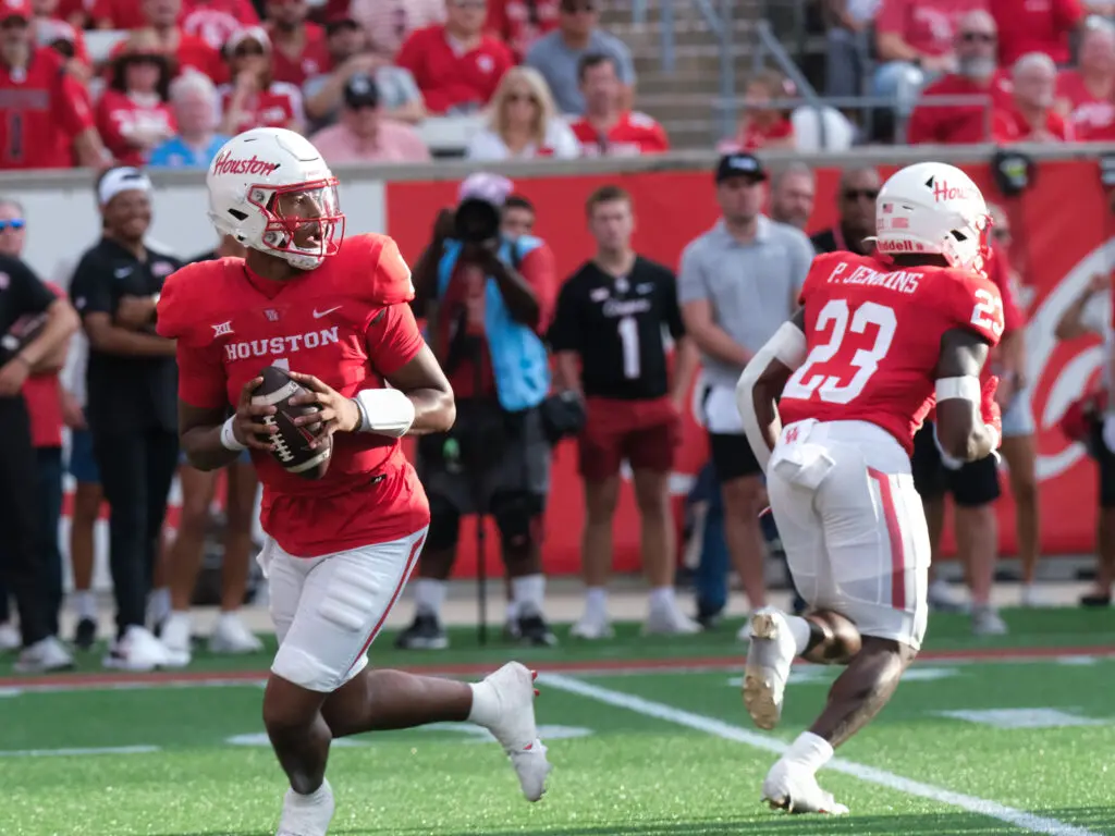 University of Houston quarterback Donovan Smith and running back Parker Jenkins must make the offense go. (Photo by F. Carter Smith)