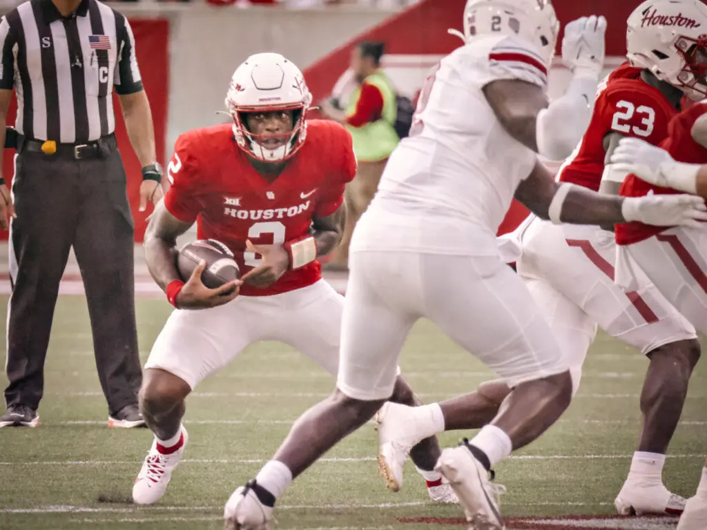 University of Houston quarterback Zeon Chriss brings a lot of running ability to the table. (Photo by F. Carter Smith)