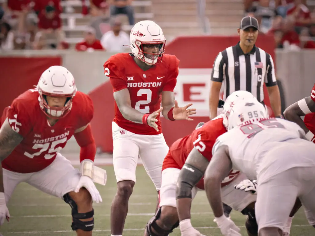 University of Houston second string quarterback Zeon Chriss is a change of pace QB for now. (Photo by F. Carter Smith)