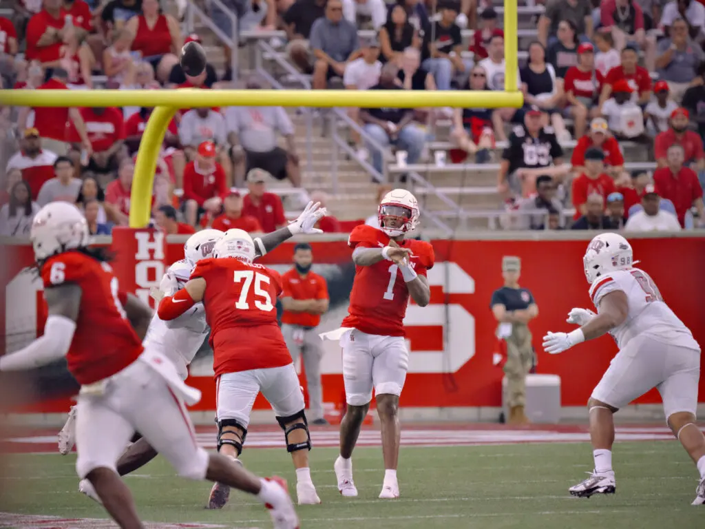 Willie Fritz's UH football team must find a way to protect quarterback Donovan Smith. (Photo by F. Carter Smith)