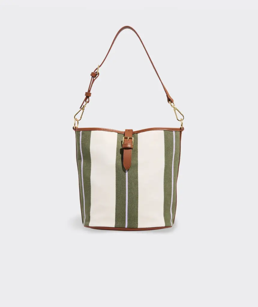 Leather Trim Striped Shoulder Bag from Vineyard Vines