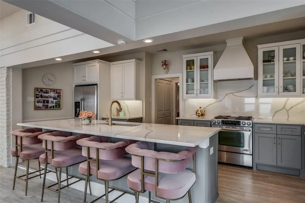 3321 Rankin Street was recently updated with a chef’s kitchen and a new primary bath.