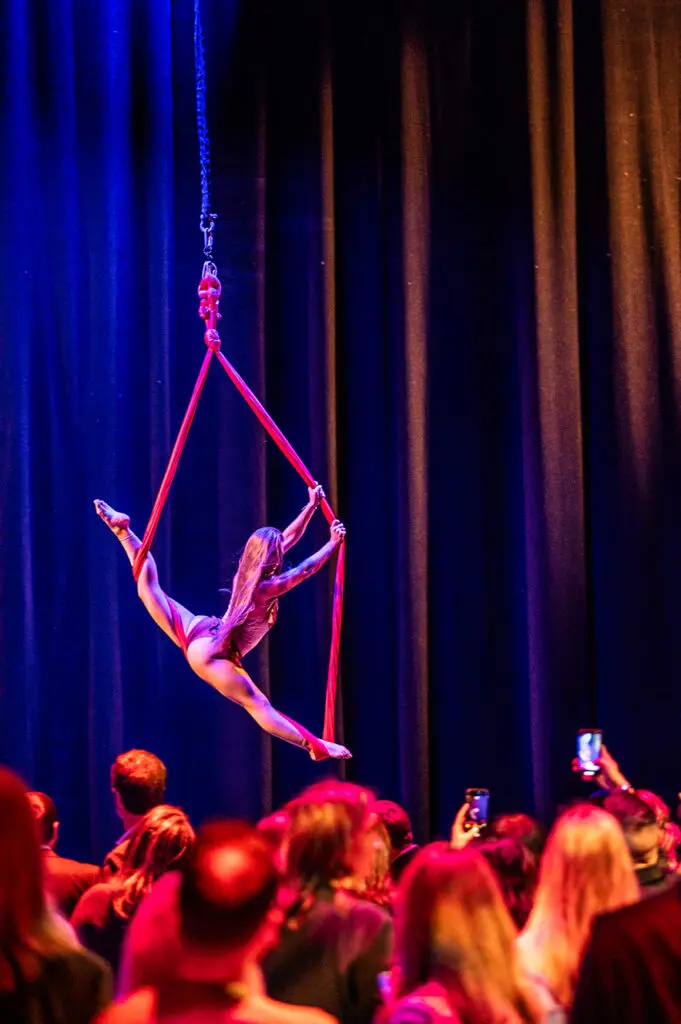 Aerialist Performs for Attendees (Photo by Can Turkyilmaz)