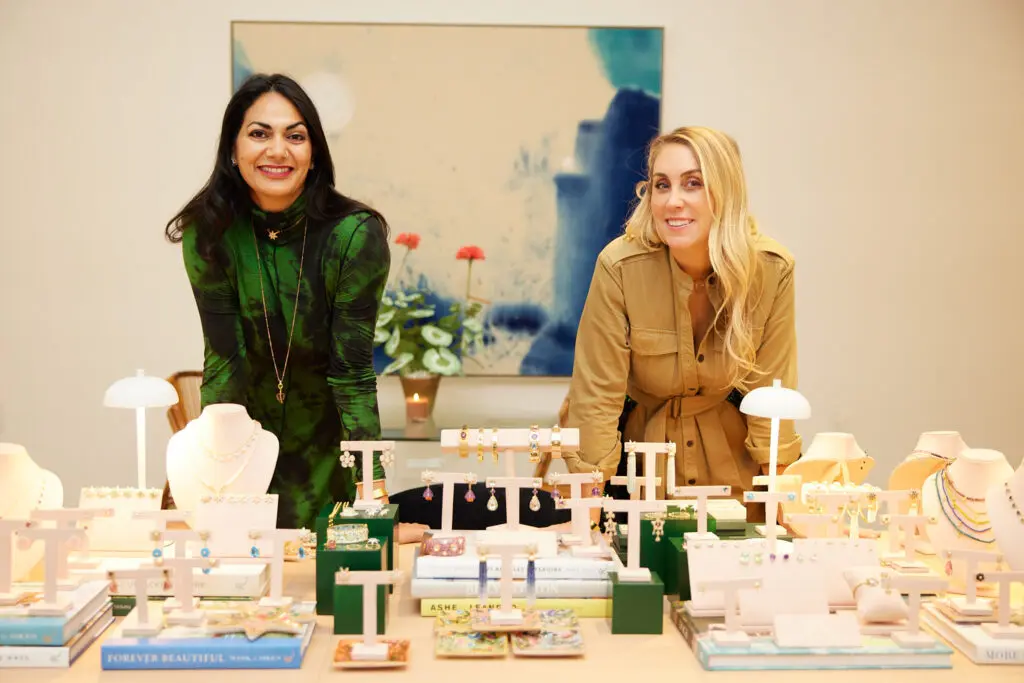 Surya and the Moon founders Sneha Calarese and Keri Clavin at their trunk show at Natalie Steen's The Note Pad. (Photo by Nneoma Aiiwe)