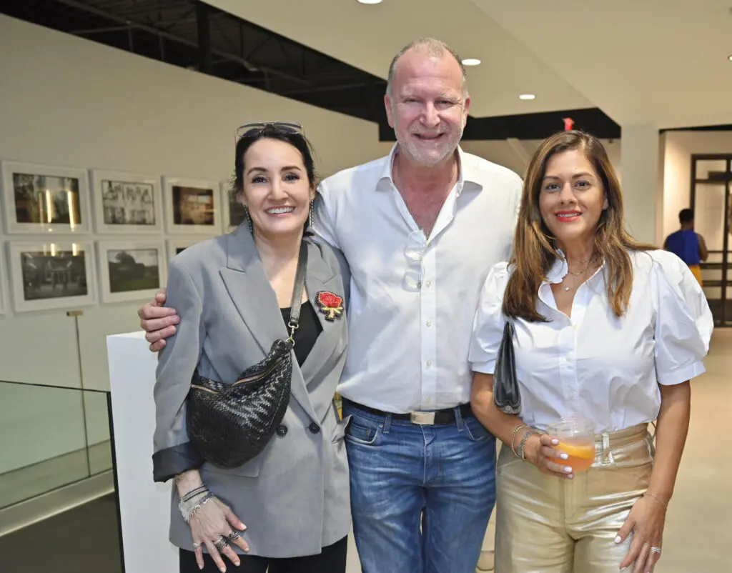 Amy Johnston, Johnny Rinando, Katherine Ross at Gala Design-Studio opening (Photo by Alex Montoya)
