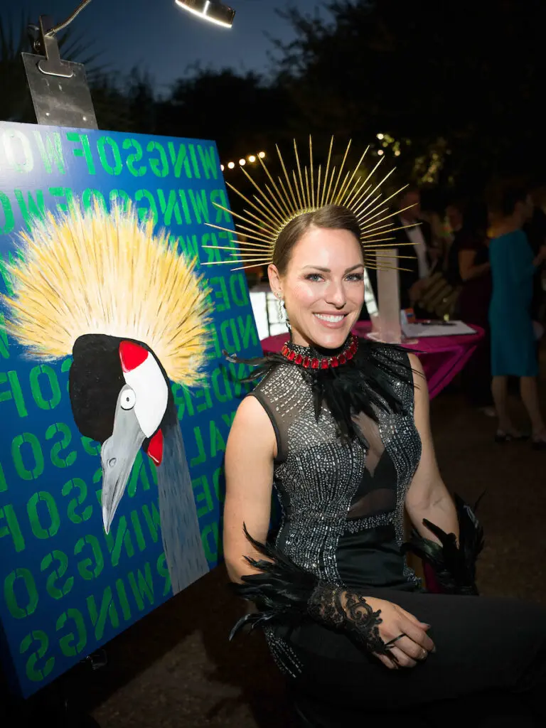 Angela Fabbri at the 'Wing of Wonder' Zoo Ball. (Photo by Daniel Ortiz for Houston Zoo)