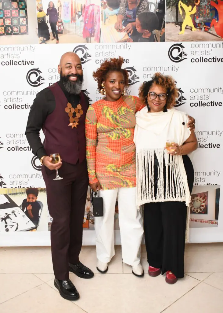 Anthony Suber, Rosine Kouamen, Seba Suber at Community Artists’ Collective's 2024 FestEve! Gala (Photo by Vicky Pink)