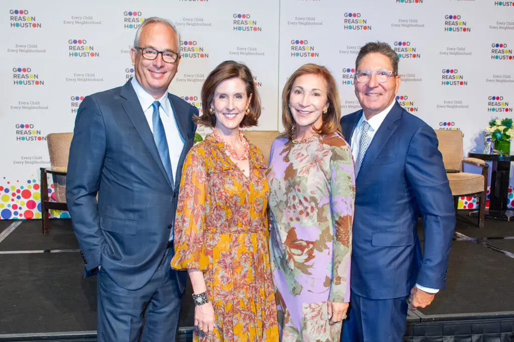 Bobby & Phoebe Tudor, Soraya & Scott McClelland at the Good Reason Houston's 'ConnectED Luncheon' (Photo by Jacob Power)