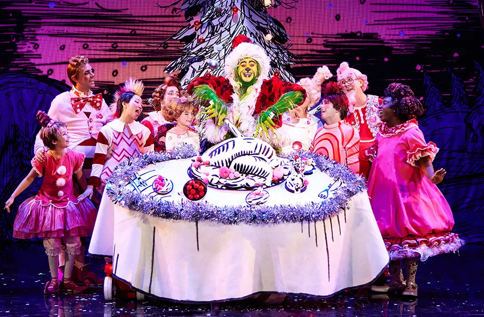 The Grinch celebrates Christmas in Whoville. (Courtesy of Bass Hall)