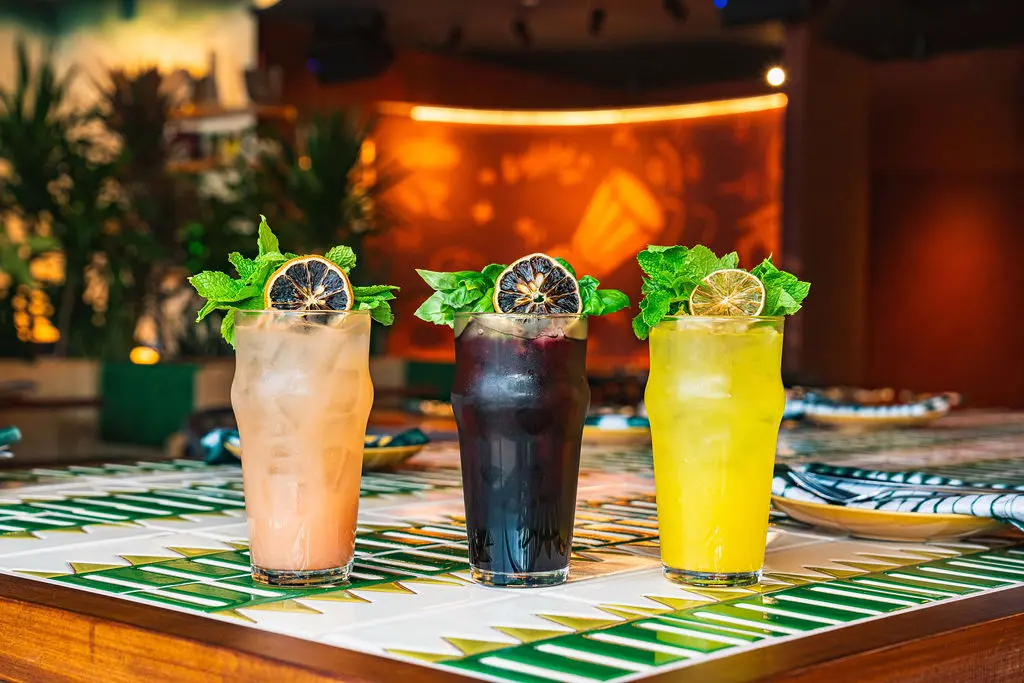ChòpnBlọk refreshments include the Cape Town Cooler, Oga Palmer and Gold Coast Limeade. (Photo by StuffBenEats)