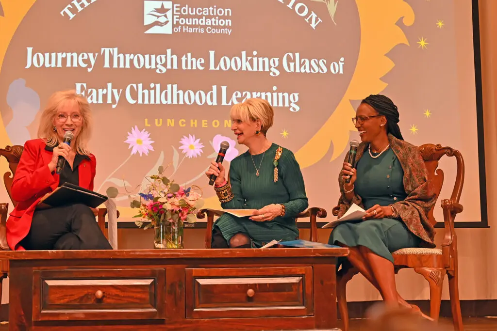 Pat Mann Phillips, Leisa Holland-Nelson Bowman, Shavonnah Roberts Schreiber at the second annual luncheon benefiting Harris County Department of Education 