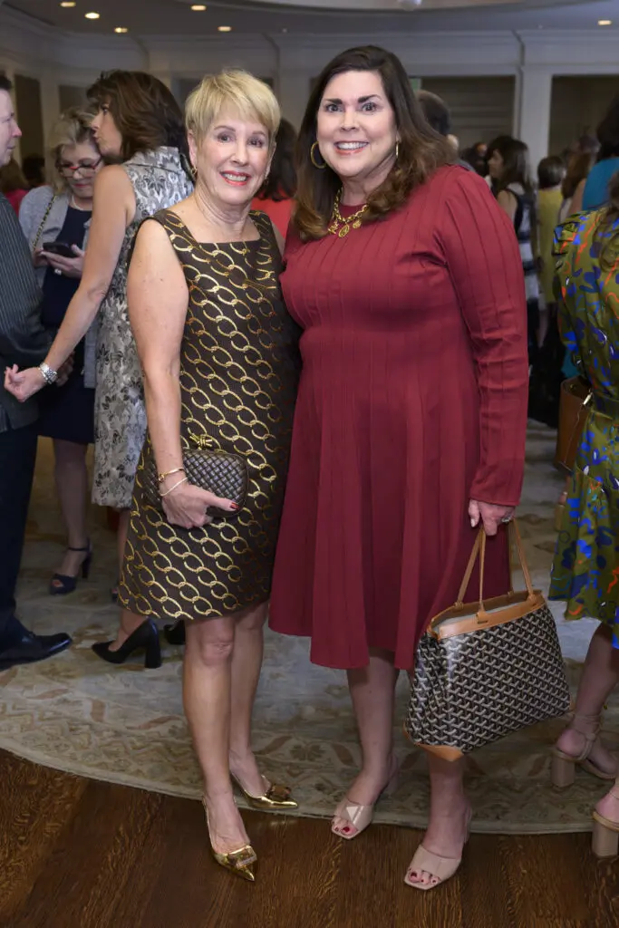Donna Lewis, Lesha Elsenbrook at the Italian Cultural & Community Center Luncheon at River Oaks Country Club on October 22, 2024 (Photo by Michelle Watson, CatchLightGroup.com)
