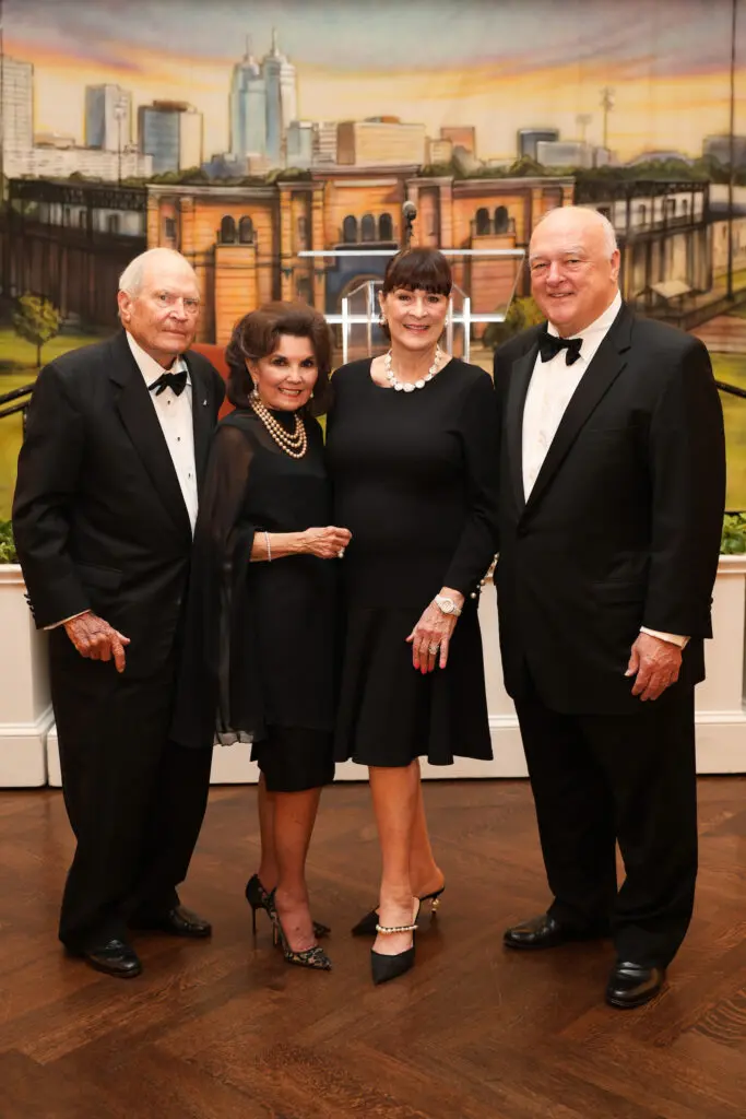 Dr. Walter & Linda McReynolds, Cynthia & Bucky Allshouse at 'An Evening for Rice's Honor.' (Photo by Priscilla Dickson)