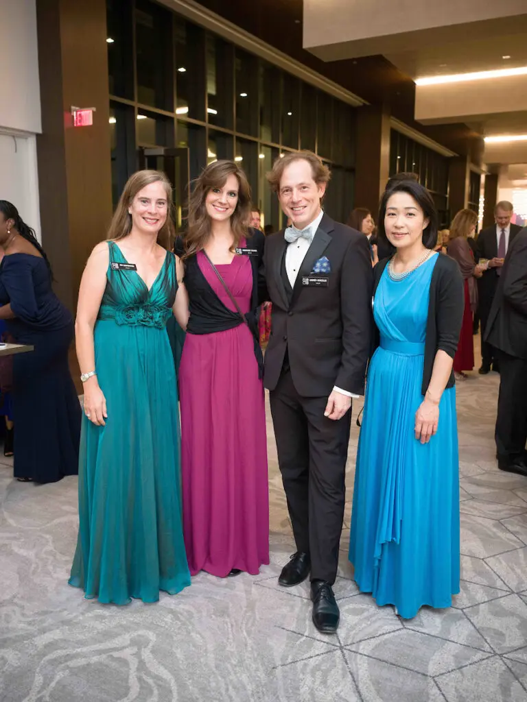 Eva Burmeister, Annamarie Reader, Andres Gonzales, Shino Hayashi at ROCO's 20th anniversary season opening gala.  (Photo by Daniel Ortiz)