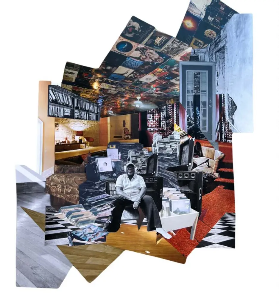 Kaima Marie Akarue's 2024 work, "For the record," is on display at Art Is Bond. (Courtesy Kaima Marie Akarue and Art Is Bond, Houston.)
