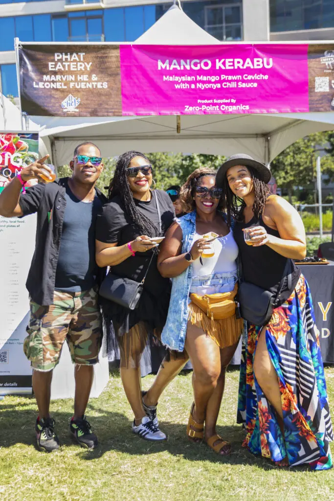 Guests enjoying the scene at the Houston Chefs for Farmers event in Autry Park. (Photo by Maritere Casillas-Rice)