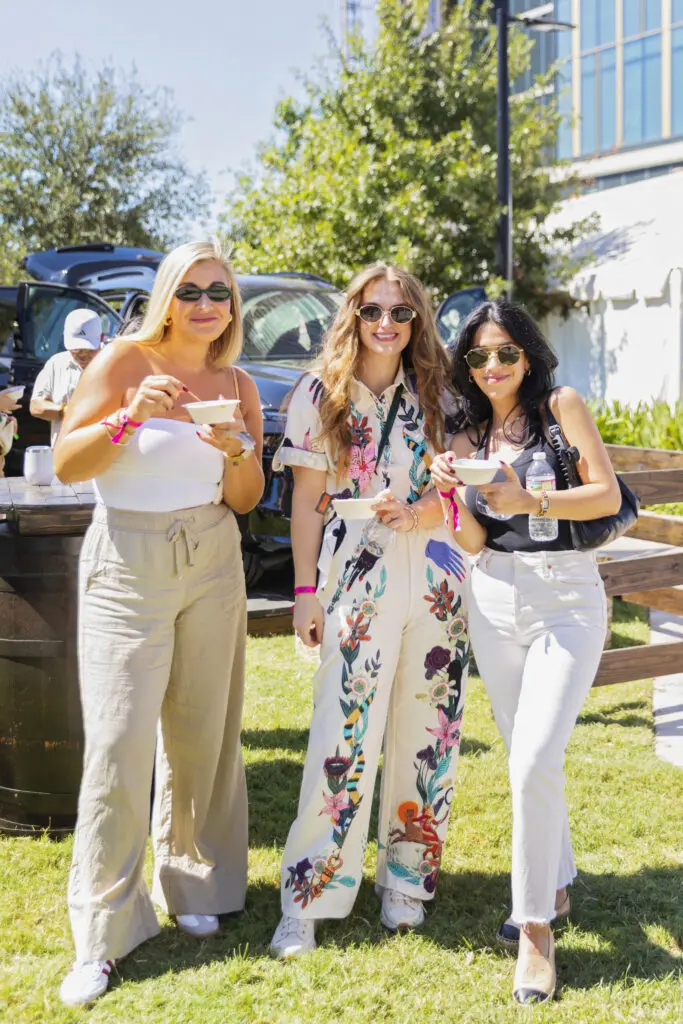 Guests enjoying bites at the Houston Chefs for Farmers extravaganza. (Photo by Maritere Casillas-Rice)